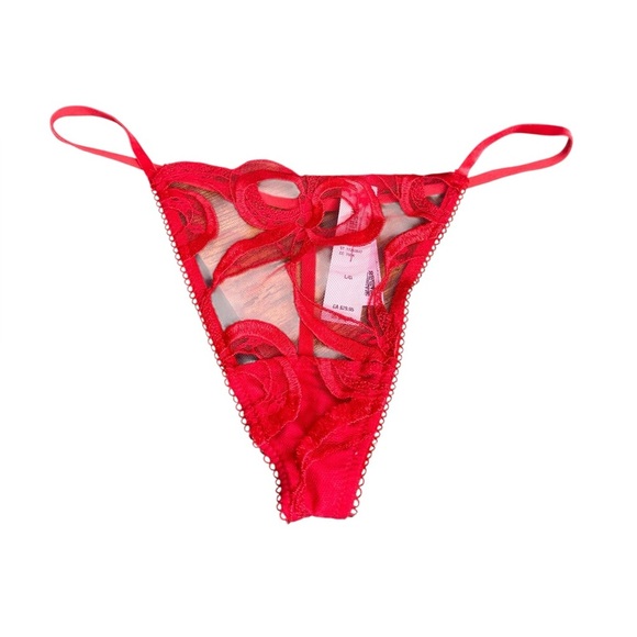 Victoria's Secret Lace V-String Red - Picture 2 of 8
